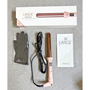 L'ange ONDULE Titanium Curling Wand Iron 25mm (1") Barrel Lange BLUSH Pink w/Box
